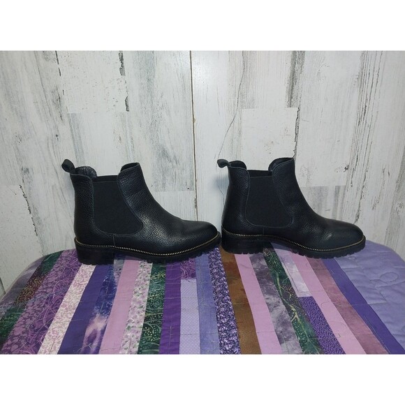 Fabianelli Women's Size 38 Black Leather Ankle Boots Made In Italy - Picture 5 of 11